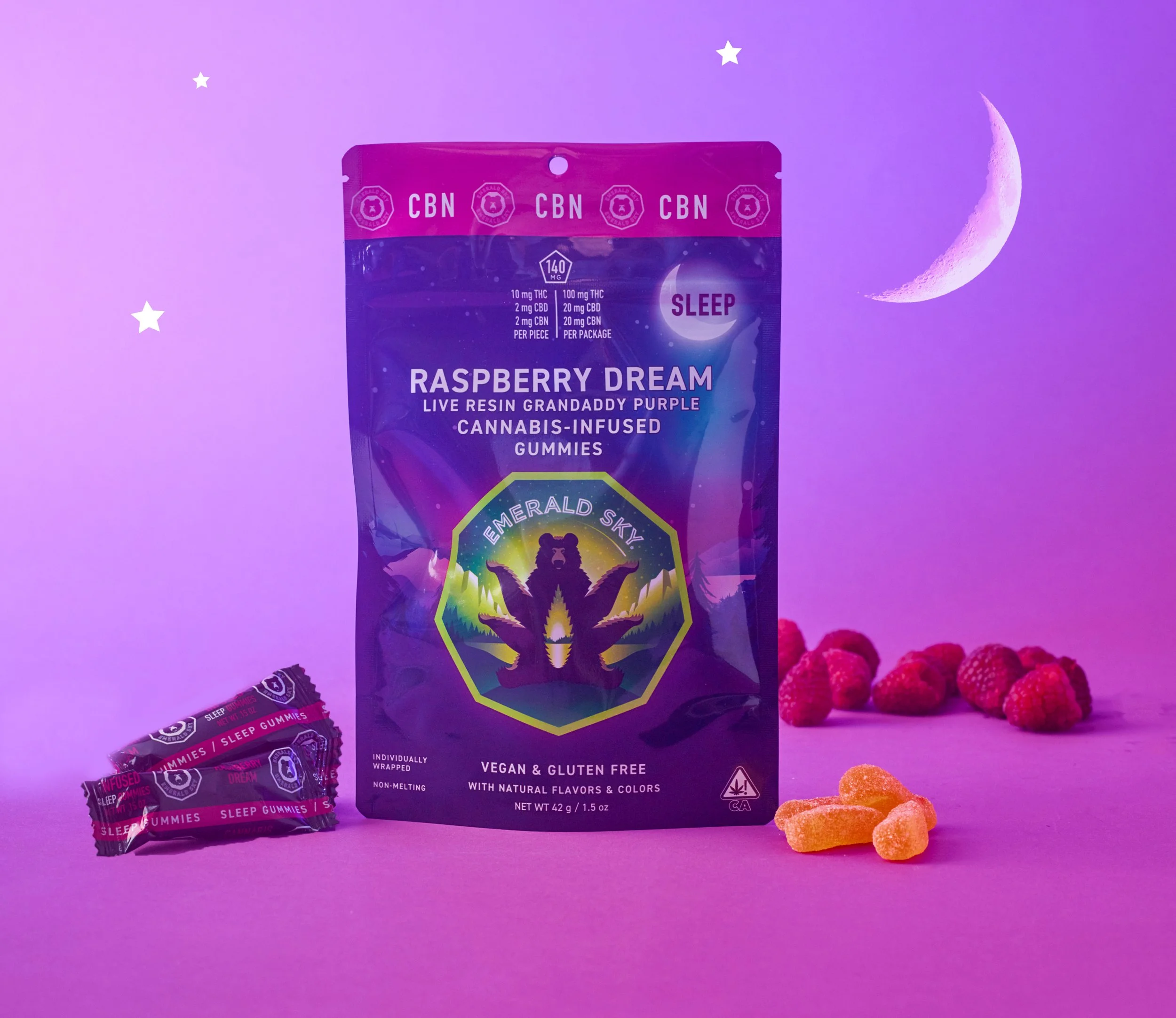 Sleepy Gummy Withraspberriesmoon Darkpackage